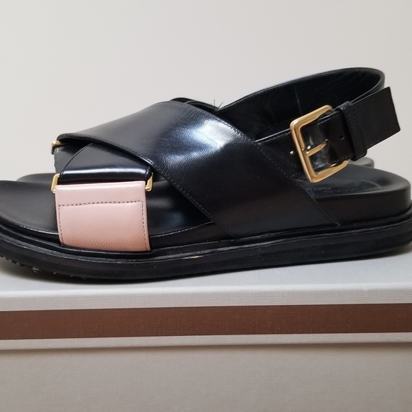 Marni black and pink Fussbett sandals size IT 38 / US 7.5 - Picture 3 of 10